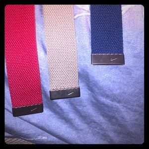 3 Nike golf web belts